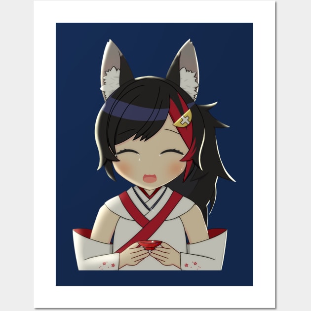 Ookami Mio Hololive Wall Art by Ghazinagato